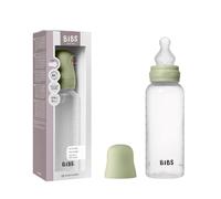BIBS Baby Bottle 270 ml Silicone Nipple - Anti-Colic, BPA-Free, Round Nipple, Medium Flow, Lightweight & Easy to Clean, Suitable for Newborns 0+ Years - Sage