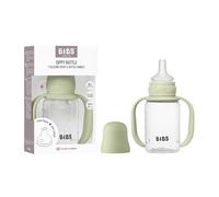 BIBS Sippy Bottle, 150 ml, 1-Pack, Sage | Silicone Spout | 150 ml | BPA-Free Plastic | Made in Denmark