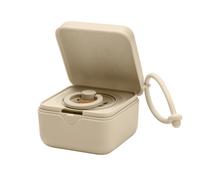 BIBS Pacifier Box with Strap. Soother Holder and Steriliser case. 100% BPA Free Food-Grade Material. Made in Denmark. Vanilla