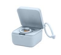 BIBS Pacifier Box with Elastic. Sterilizer Box for Pacifier. 100% BPA-Free Material. Baby Blue