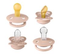BIBS Soothers Try-It Collection Size 1 0-6 Months 4 Pack Blush