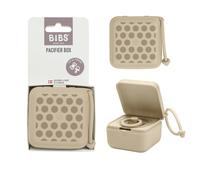 BIBS Studio Polka Mega Dummy Box, Steriliser Case, Vanilla/Dark Oak | Holds Up to 3 Dummies | Steriliser Case | BPA-Free Food-Grade Material | Easy Access
