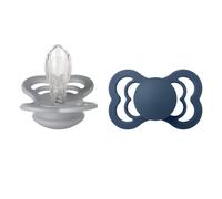 BIBS Supreme Silicone Size 2 Cloud/Steel Blue 2 pcs