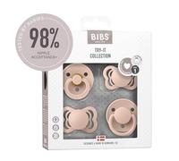 BIBS Try-it Collection Dummy, 0-6 Months, 4-Pack, Blush