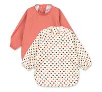Bibs with hearts sleeves - Set of 2 Pink 6/12 months
