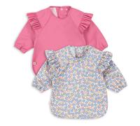 Bibs with Rosier sleeves - Set of 2 Pink 6/12 months