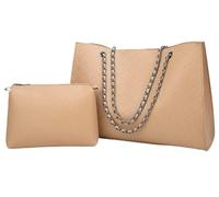 BIBTOO 2-PC Handbag for Women(Apricot)