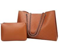 BIBTOO 2-PC Handbag for Women(Brown)