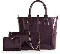 BIBTOO 3PCS Set Shoulder Handbag(Purple)