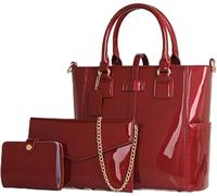 BIBTOO 3PCS Set Shoulder Handbag(Red)