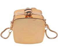BIBTOO Acrylic Clutch Purse Hard Purses Small Handbags Hobo Crossbody Bags Womens(Gold-square)