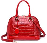 BIBTOO Classic Dome Satchel Bags(Red)