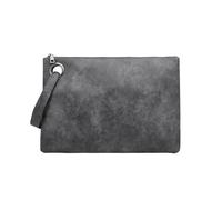 BIBTOO Clutch Bag Mobile Phone Ladies Shoulder Bags Leather Wallet Vintage Travel Multi Card Holder Purse Messenger Bag(Grey)