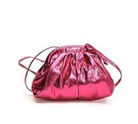 BIBTOO Clutch Purses Small Crossbody Bags for Women Evening Shoulder Bag Mini Dumpling Cloud Pouch Wedding Party Totes(Mini-rose Red)
