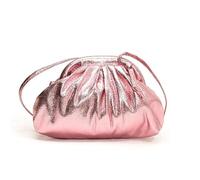 BIBTOO Clutch Purses Small Crossbody Bags for Women Evening Shoulder Bag Mini Dumpling Cloud Pouch Wedding Party Totes(Mini-pink)