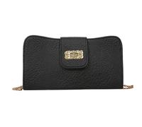 BIBTOO Crossbody Bags for Women PU Leather Small Shoulder Bag Handbags Wallet Purse with Chain Evening Bags(Black)