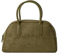 BIBTOO Crossbody Bags for Women Suede Purse Tote Bags Fashion Retro Vintage Handbag Shoulder Satchel Bag(Green)