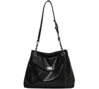 BIBTOO Crossbody Purse Leather Tote Bags(Black)