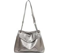 BIBTOO Crossbody Purse Leather Tote Bags(Silver)