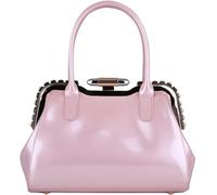 BIBTOO Designer Handbags for Women Glossy Patent Leather Top Handle Handbag Purse Lock Satchel Medium Tote Shoulder Bag(Pink)
