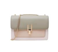 BIBTOO Elegant Designer Leather Evening Clutch Handbag with Gold Chain Shoulder & Crossbody Strap for Women(Green)
