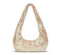 BIBTOO Evening Purse for Women Shoulder Bag Hobo Tote for Everyday Elegance(Gold)