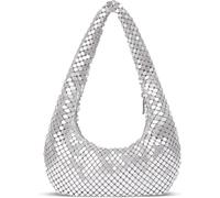BIBTOO Evening Purse for Women Shoulder Bag Hobo Tote for Everyday Elegance(Silver)