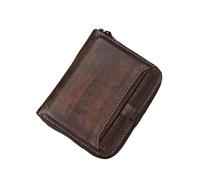 BIBTOO Exquisite Head Layer Cowhide Wallet Thin Fashion Men Short Money Billfold Clip retro Male Vertical Zipper Casual Youth Small Purses Wallets