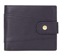 BIBTOO Exquisite Vertical Vintage Wallet Men's Genuine Leather Fold Purse Anti Theft Business Card Holder Men Pocket Id Billfold Storage Bag Wallets(Black2)