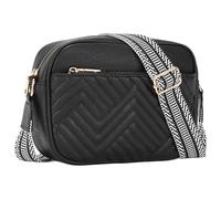 BIBTOO Genuine Leather Crossbody Bags for Women Trendy Cross Body Purse Shoulder Handbags with Wide Strap(Black)