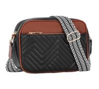 BIBTOO Genuine Leather Crossbody Bags for Women Trendy Cross Body Purse Shoulder Handbags with Wide Strap(Brown+black)
