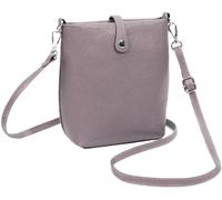 BIBTOO Genuine Leather Mobile Phone for Women Small Crossbody Shoulder Purse Ladies Casual Phone Pouch(Purple)