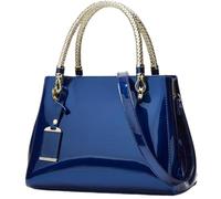 BIBTOO Glossy Women Handbag(Blue)