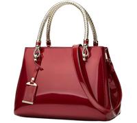 BIBTOO Glossy Women Handbag(Wine)