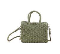 BIBTOO Handmade Straw Summer Tote Bag Fashionista Beach Wicker Handbag Lightweight Vacation Rattan Bag Women(1)