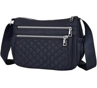 BIBTOO Hobo Bags for Women Casual Quilted Crossbody Purse Waterproof Shoulder Messenger Bag Lightweight Pocketbooks(Black)