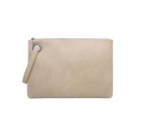 BIBTOO Leather Evening Purse with Large Pocket Lightweight Pouch(White)