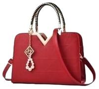 BIBTOO Leather Handbags Women'S(Wine Red)