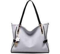 BIBTOO Leather Tote Bags(Grey)