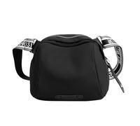BIBTOO Lightweight Nylon Canvas Bag Multi-Pocket Top Handle Work Bags Crossbody Ladies Fashion Casual Shoulder Bags(Black)