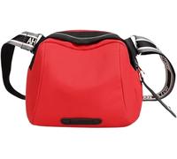 BIBTOO Lightweight Nylon Canvas Bag Multi-Pocket Top Handle Work Bags Crossbody Ladies Fashion Casual Shoulder Bags(Red)