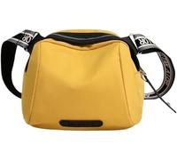 BIBTOO Lightweight Nylon Canvas Bag Multi-Pocket Top Handle Work Bags Crossbody Ladies Fashion Casual Shoulder Bags(Yellow)