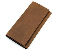 BIBTOO Men's Clutch for Passport Men's Leather Credit Card Holder Cell Phone Bag Wallet,Vintage Leather Long Wallet For Men(1)