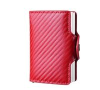 BIBTOO Mini Metal Wallet Vintage Leather Credit Card Holder for Men and Women Business Card ID Badge Holder Case(1)