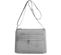 BIBTOO Nylon Crossbody Purse for Women Casual Daily Large Capacity Crossbody Messenger(Grey)