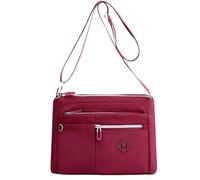 BIBTOO Nylon Crossbody Purse for Women Casual Daily Large Capacity Crossbody Messenger(Red)