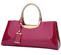 BIBTOO Patent Leather Tote Handbag(3)