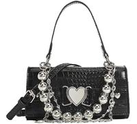 BIBTOO Purse Crocodile Pattern Clutch Purse Vintage HandBag Gothic Bag Trendy(Black)