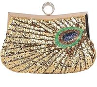 BIBTOO Retro Peacock Handbag(Gold)
