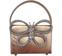 BIBTOO Small Evening Bag Clutch Purses for Women Butterfly Rhinestones Tote Purse Sparkling Handbag Bags(Agold)